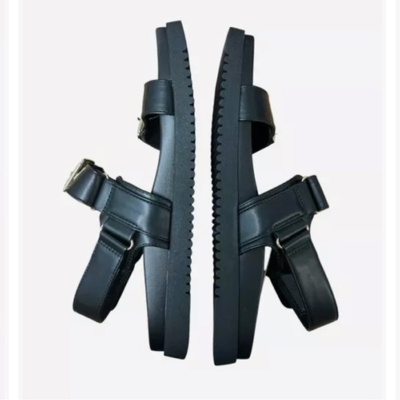 NWT! In Box! Madden NYC Black Women's Double Buckle Footbed Sandals Size 8.5 - Picture 8 of 14